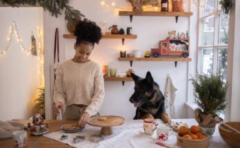 German Shepherd in the kitchen